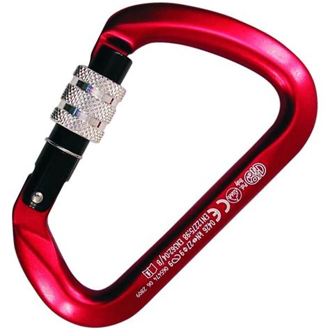 Mousqueton Kong Large M Screw Black/Polish, aluminium 73g, 27kN, certifié EN 12275 UIAA