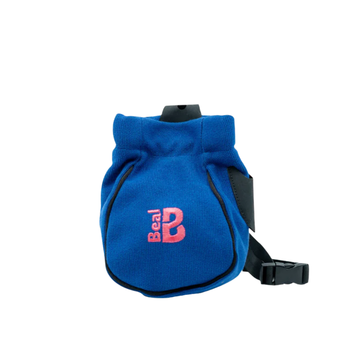 Sac à magnésie bleu 4c+ Beal Cocoon Clic-Clac II avec fermeture magnétique et porte-brosse pour l'escalade