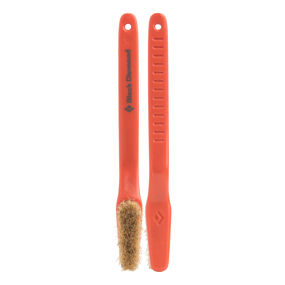 Brosse d'escalade 4c+ orange avec poils en soies naturelles et tête biseautée pour nettoyer les prises de bloc