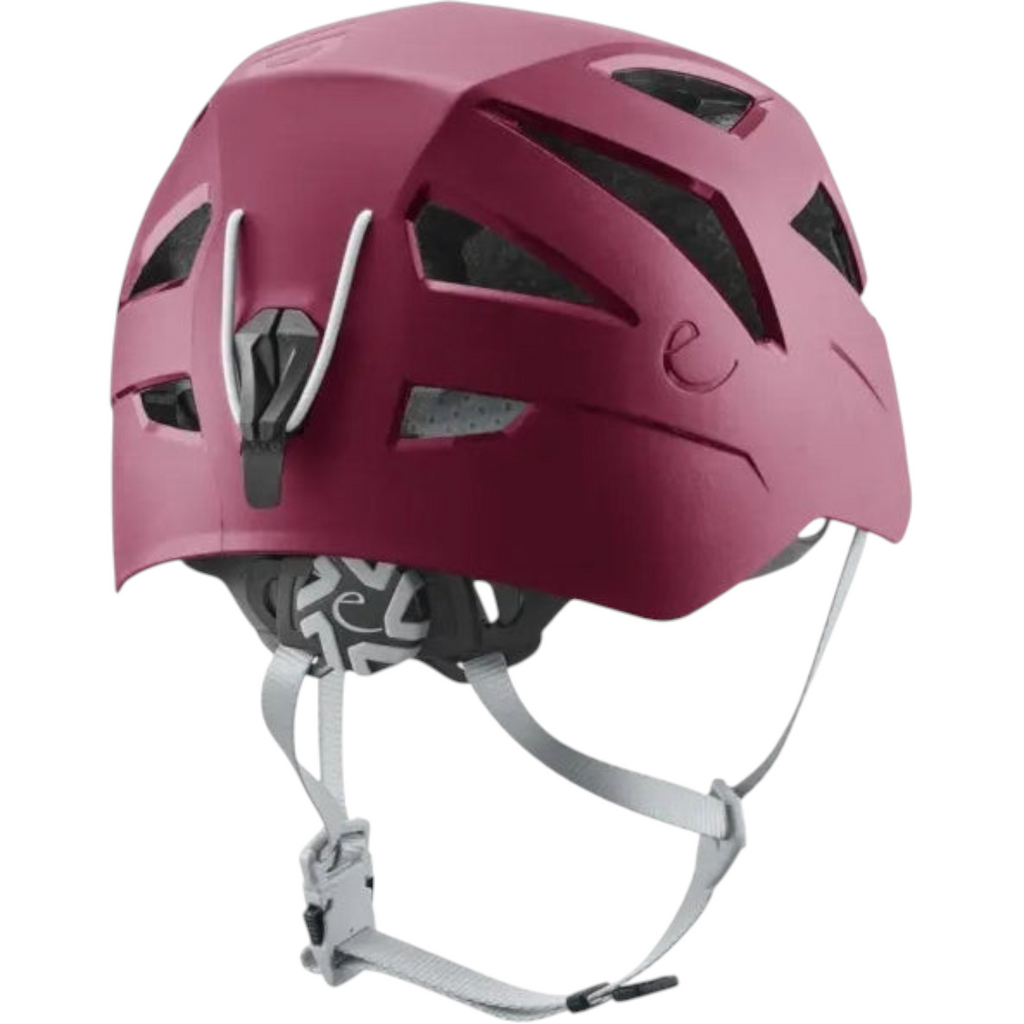 Casque d'escalade Edelrid Zodiac II rouge bordeaux 4c+ avec système de réglage Wing-Fit et clips pour lampe frontale