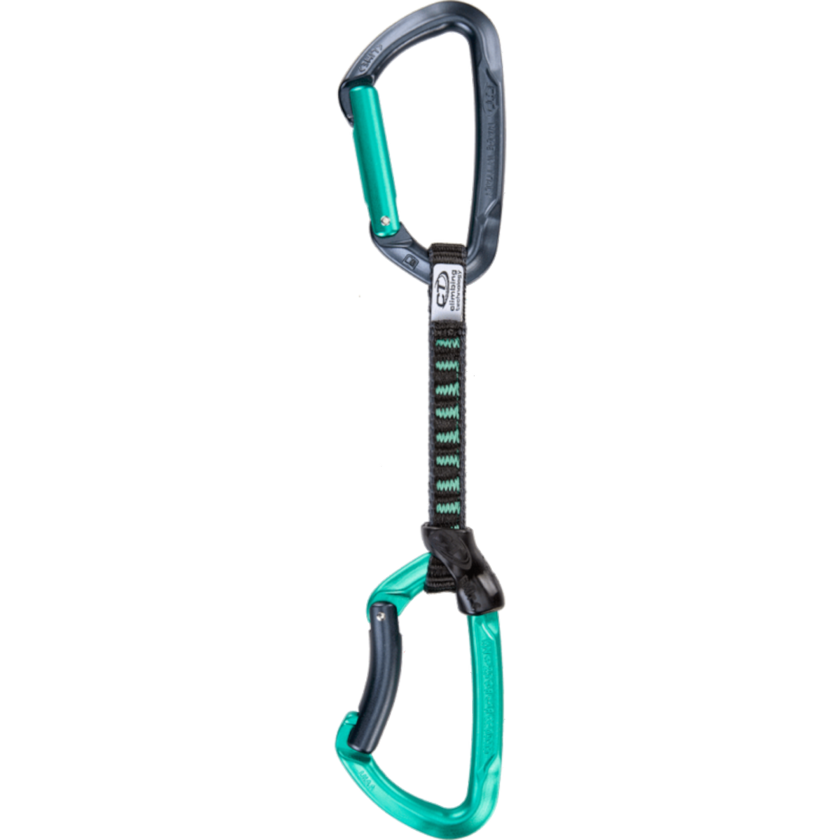 Dégaine Climbing Technology Lime Set UL 4c+ avec sangle Dyneema aigue-marine et mousquetons catch-free