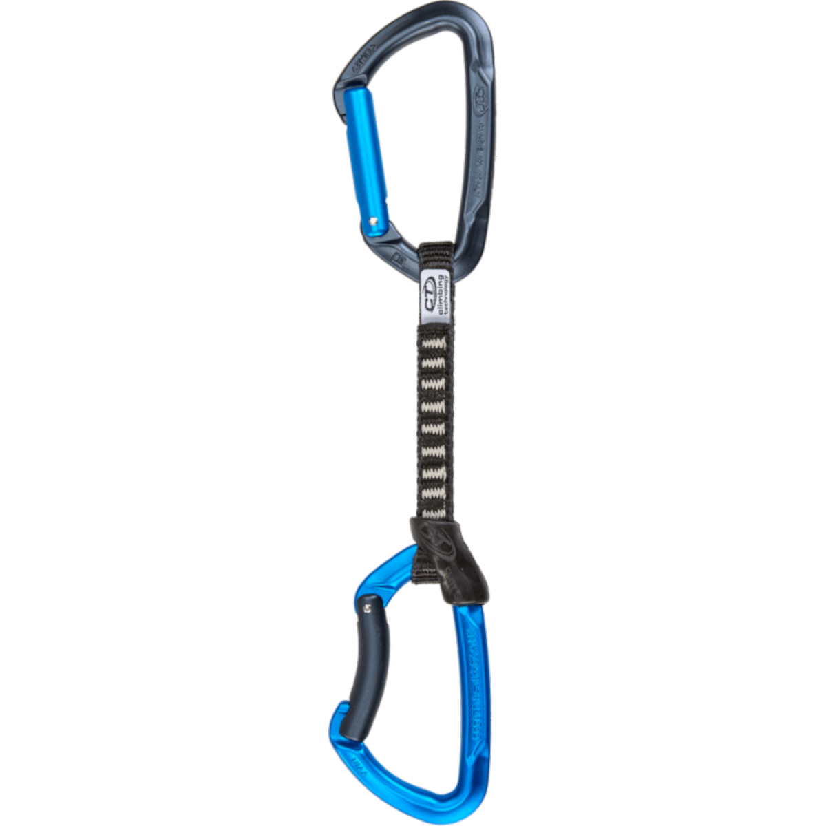 Dégaine d'escalade 4c+ Lime Set UL avec mousquetons bleu électrique et sangle légère en Dyneema