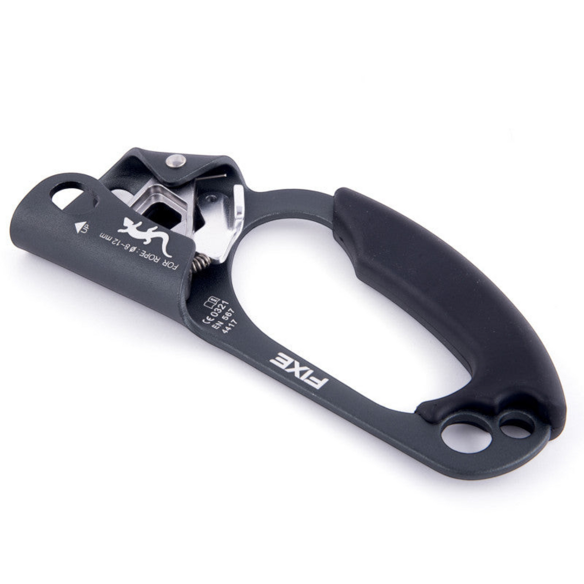 Poignée bloquante 4c+ Ascender Capitan grise pour main droite avec grip ergonomique antidérapant