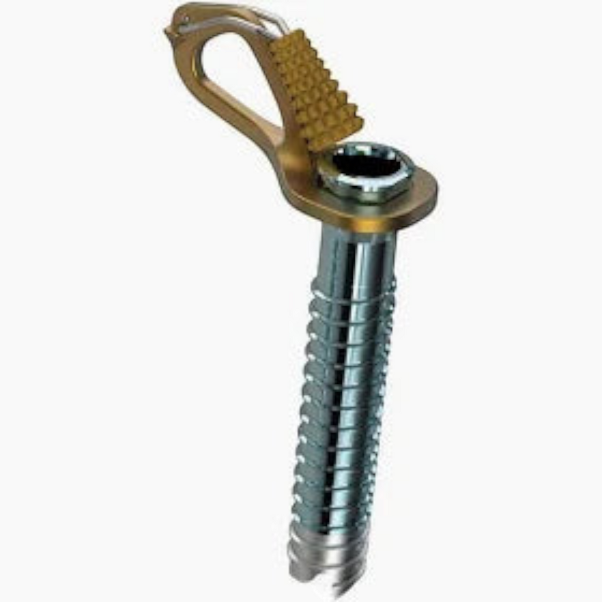 Broche à glace ultra-légère 4c+ Aero Lite avec pointe en acier, corps en aluminium et manivelle pliante