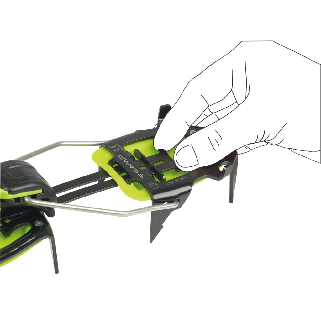 Crampón de acero 4c+ Camp Ascent con sistema de ajuste manual para alpinismo y travesías glaciares