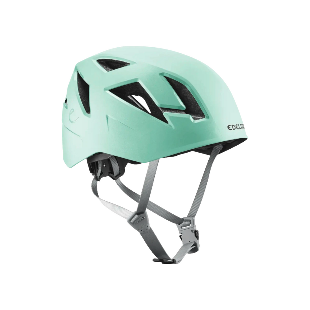Casque d'escalade 4c+ Edelrid Zodiac II vert menthe avec système de ventilation et sangles réglables