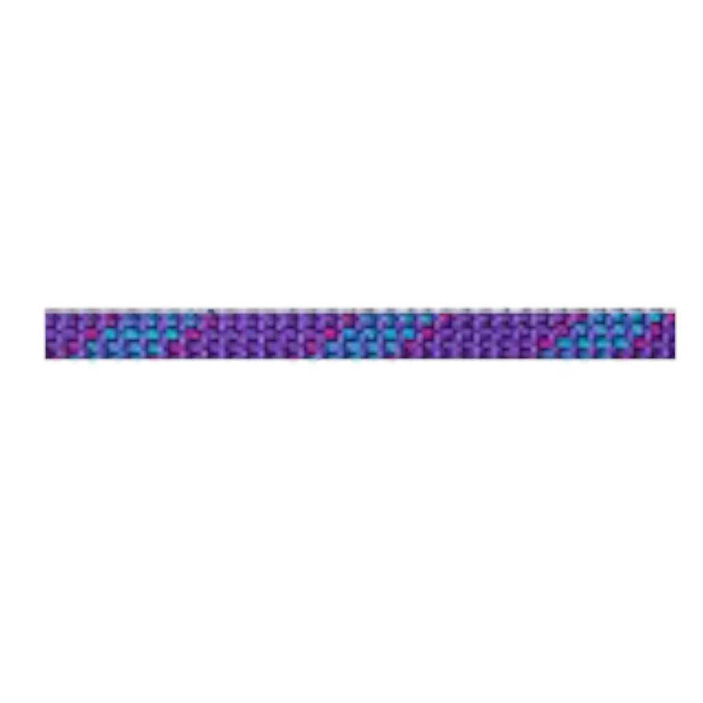 Cordelette de 5,5 mm 4c+ en aramide et polyamide, motif tressé violet et bleu pour escalade et hissage