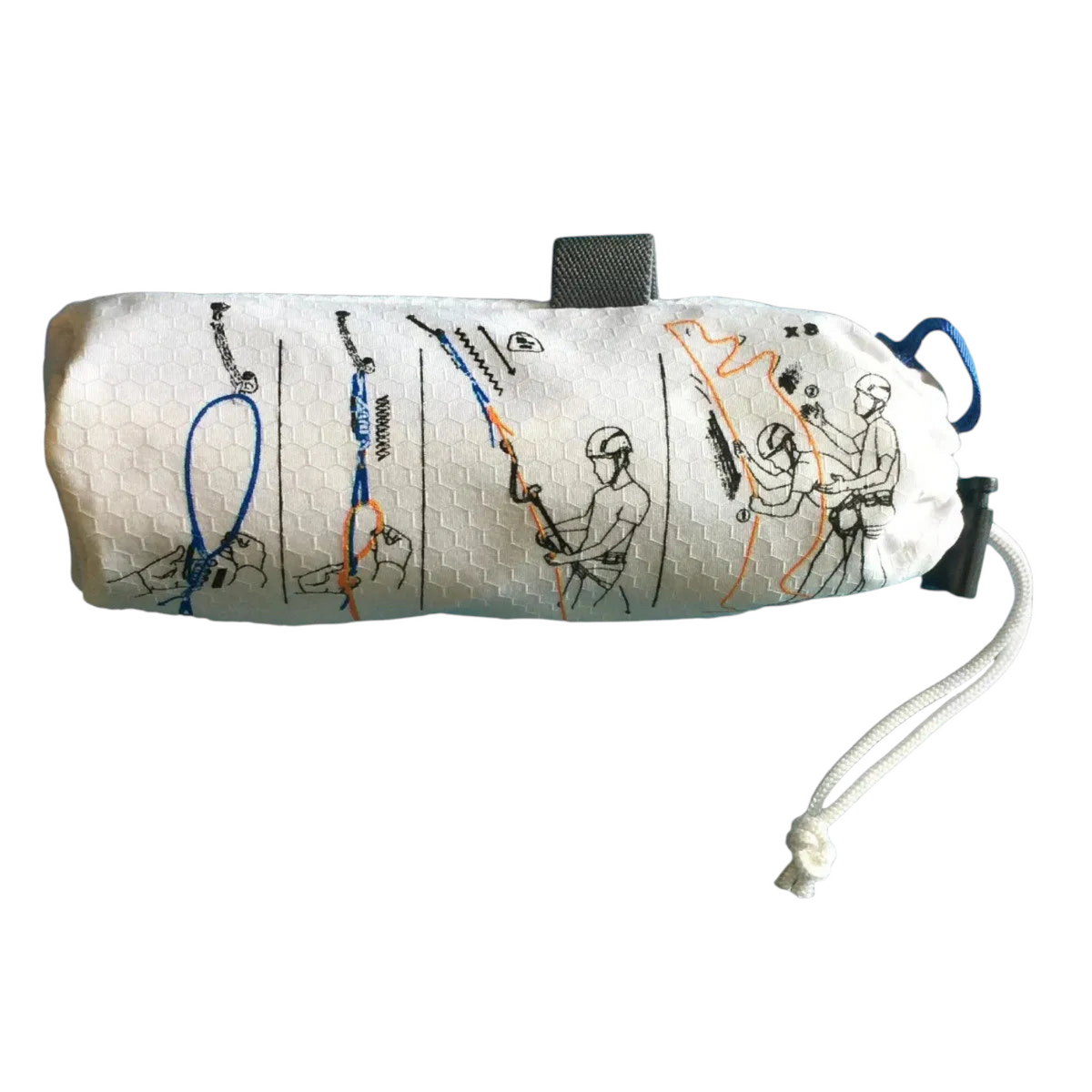 Système de rappel Escaper 4c+ blanc avec instructions imprimées pour corde d'escalade de 7,3 à 11 mm