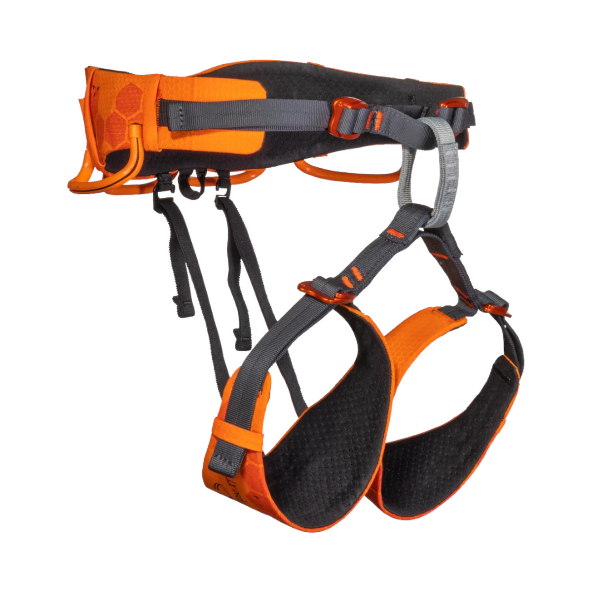 Harnais d'escalade Beal Ellipse XT orange et gris de 4c+ avec rembourrage ergonomique et boucles de réglage