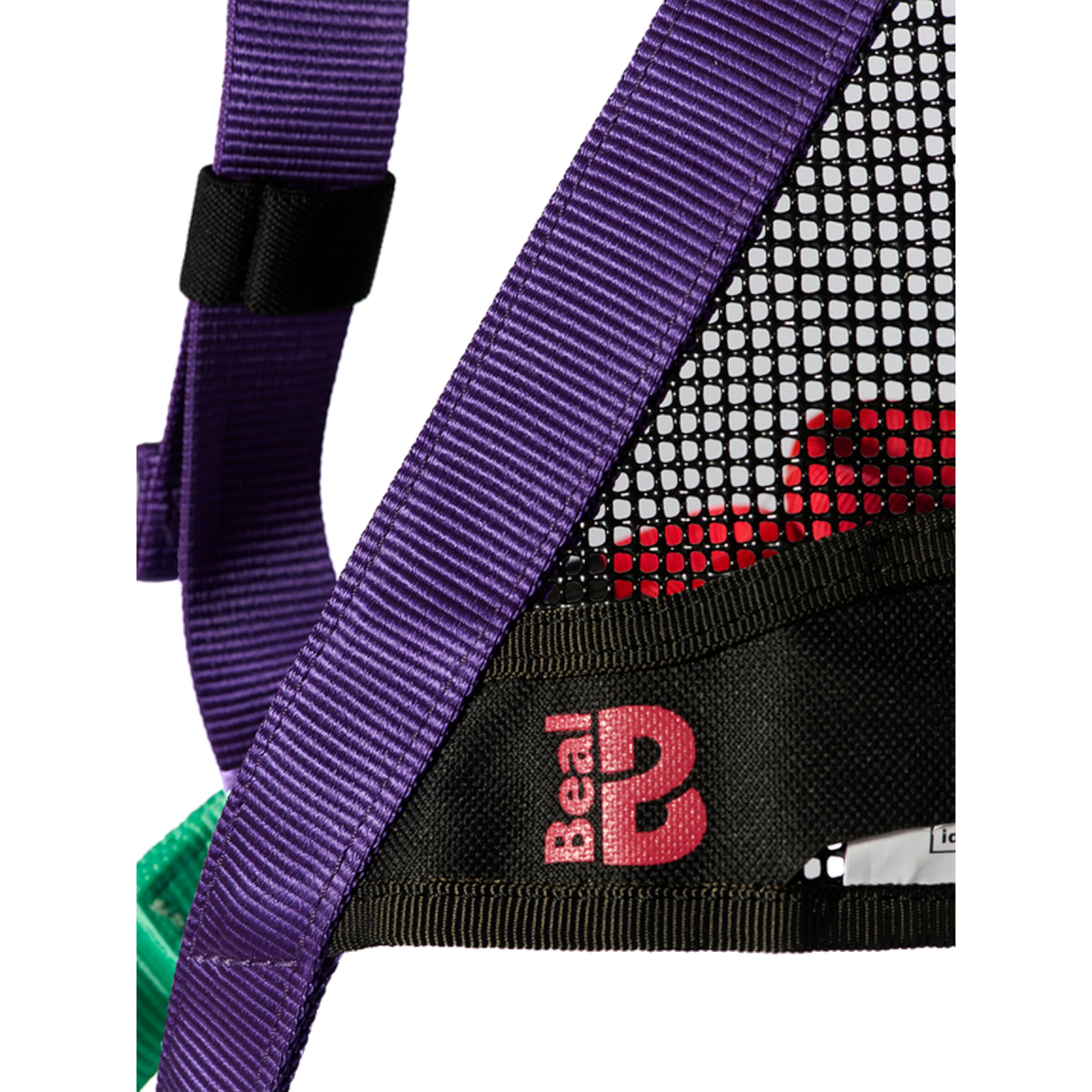 Harnais d'escalade complet pour enfant 4c+ Beal Bambi II avec sangle violette et filet de protection noir