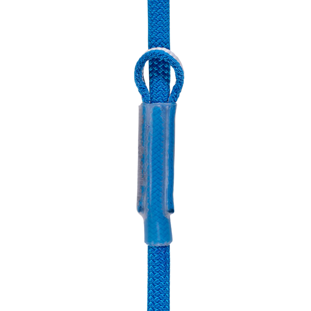 Longe double compacte 4c+ Expresso bleue en polyamide et Dyneema avec anneau central pour escalade et alpinisme