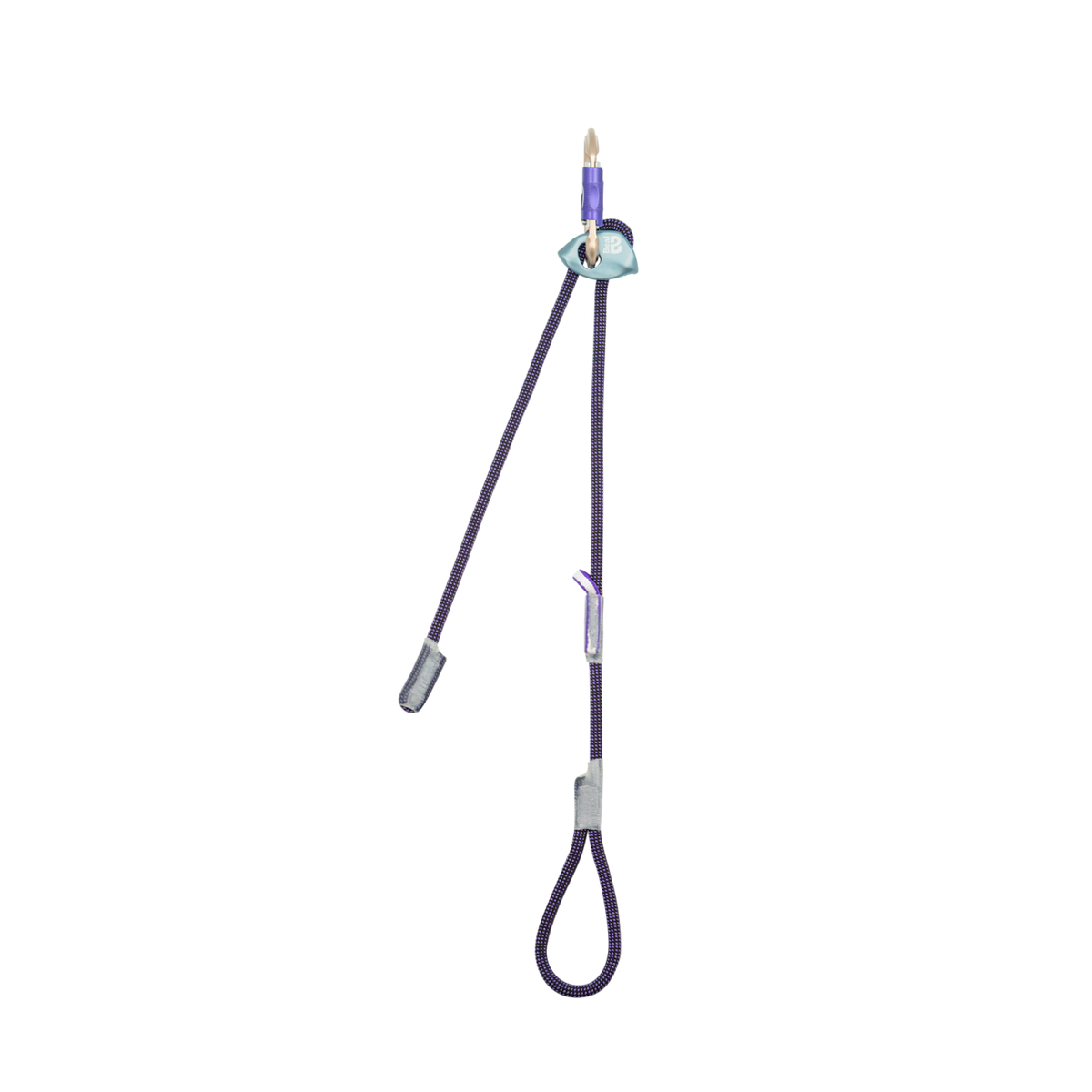 Longe d'escalade 4c+ Expresso Fit réglable en polyamide bleu avec mousqueton automatique et anneau en Dyneema