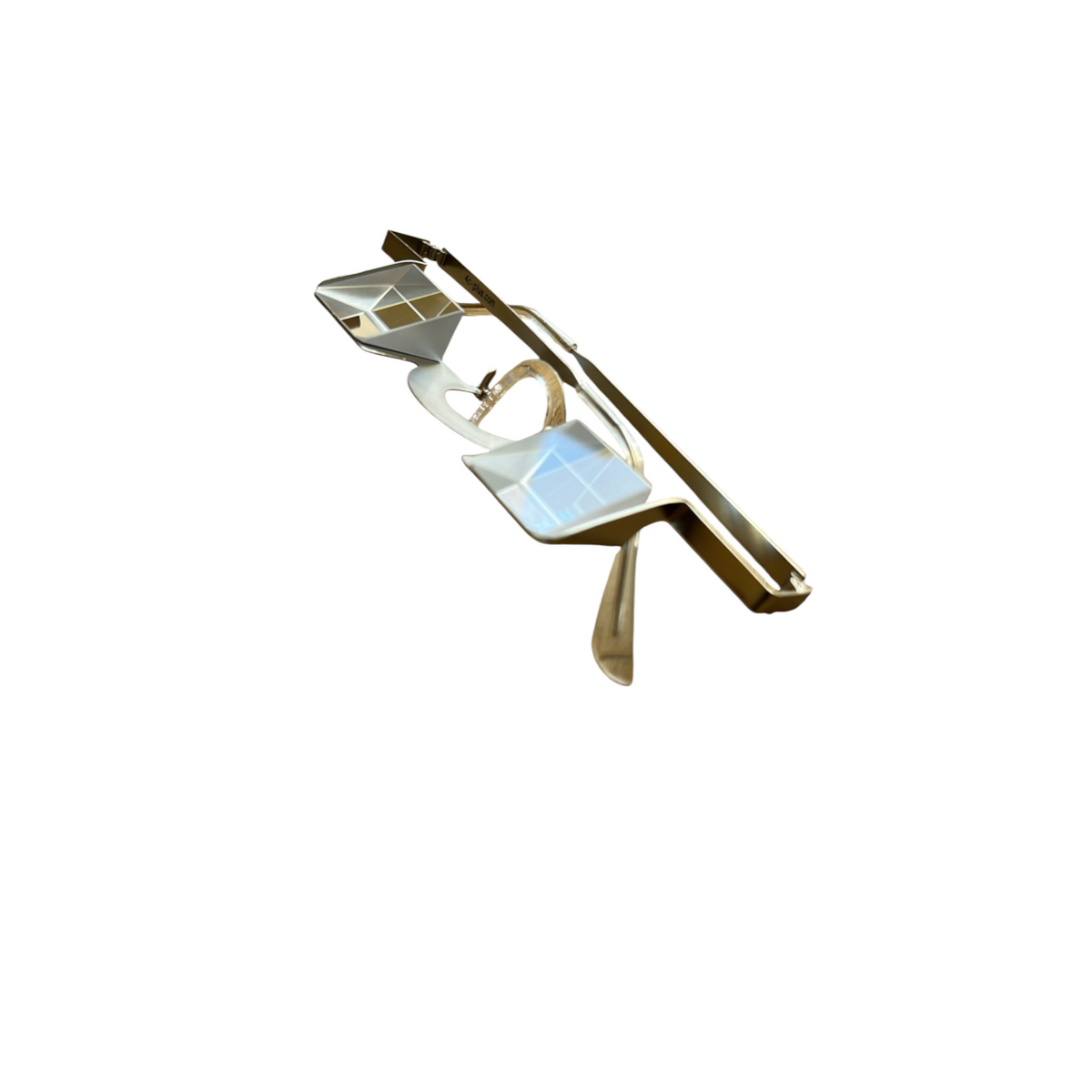 Lunettes d'assurage 4c+ légères avec prismes haute visibilité pour l'escalade, présentées sur fond blanc.