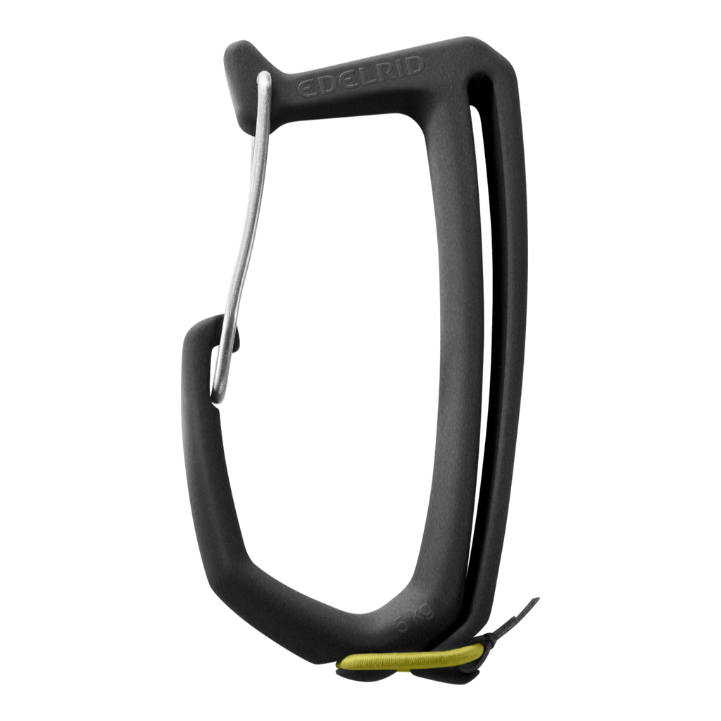 Mousqueton porte-matériel 4c+ Edelrid SM-Clip 3R noir en polyamide recyclé pour escalade et broches à glace
