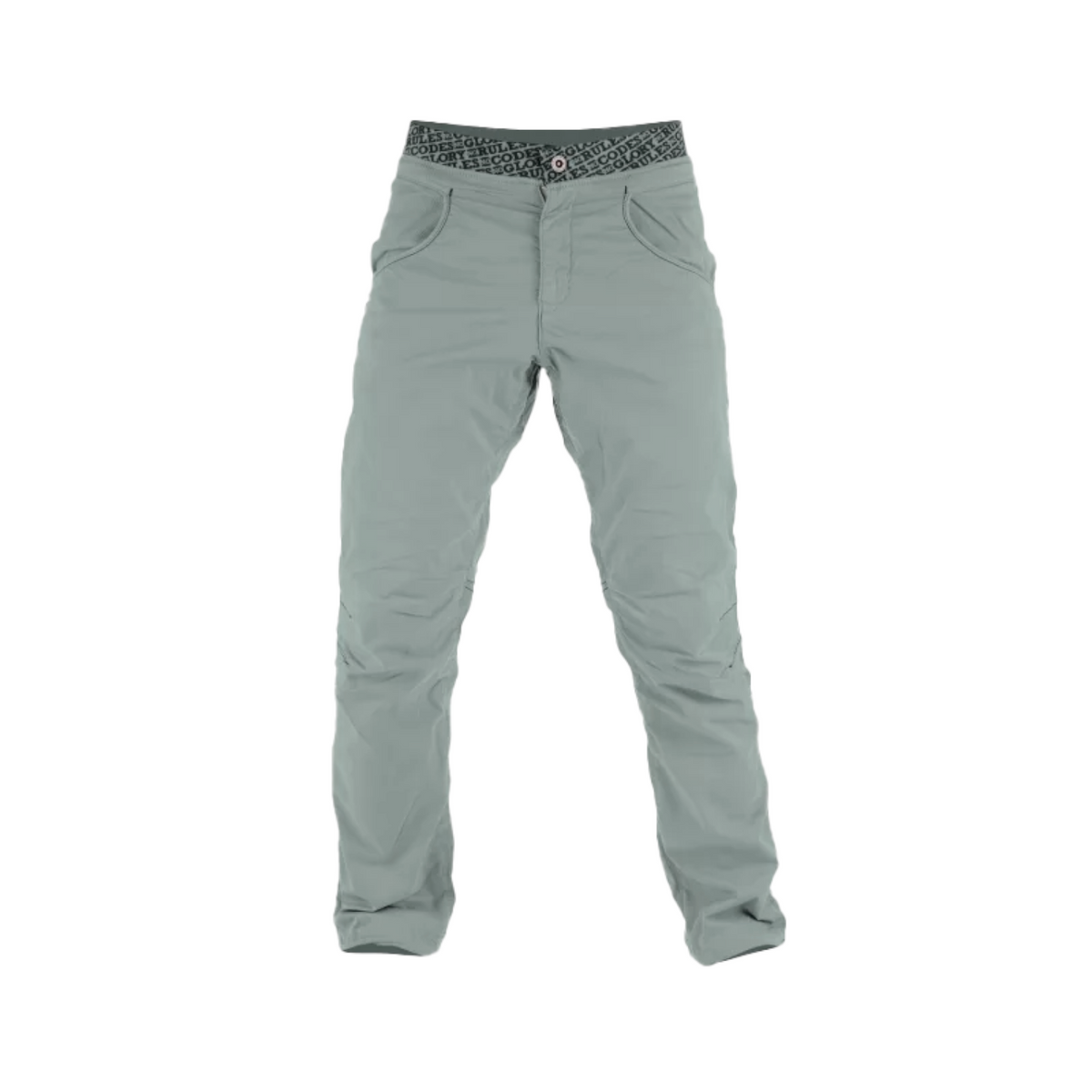 Pantalon d'escalade 4c+ Sahel pour homme en coton stretch gris avec genoux préformés et ceinture Magic Belt