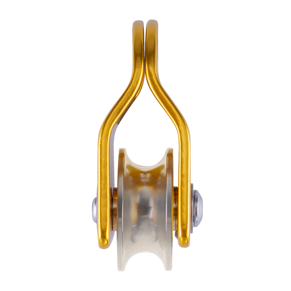 Poulie compacte et légère 4c+ Beal Transf'Air Mini en métal doré pour alpinisme et travaux sur corde