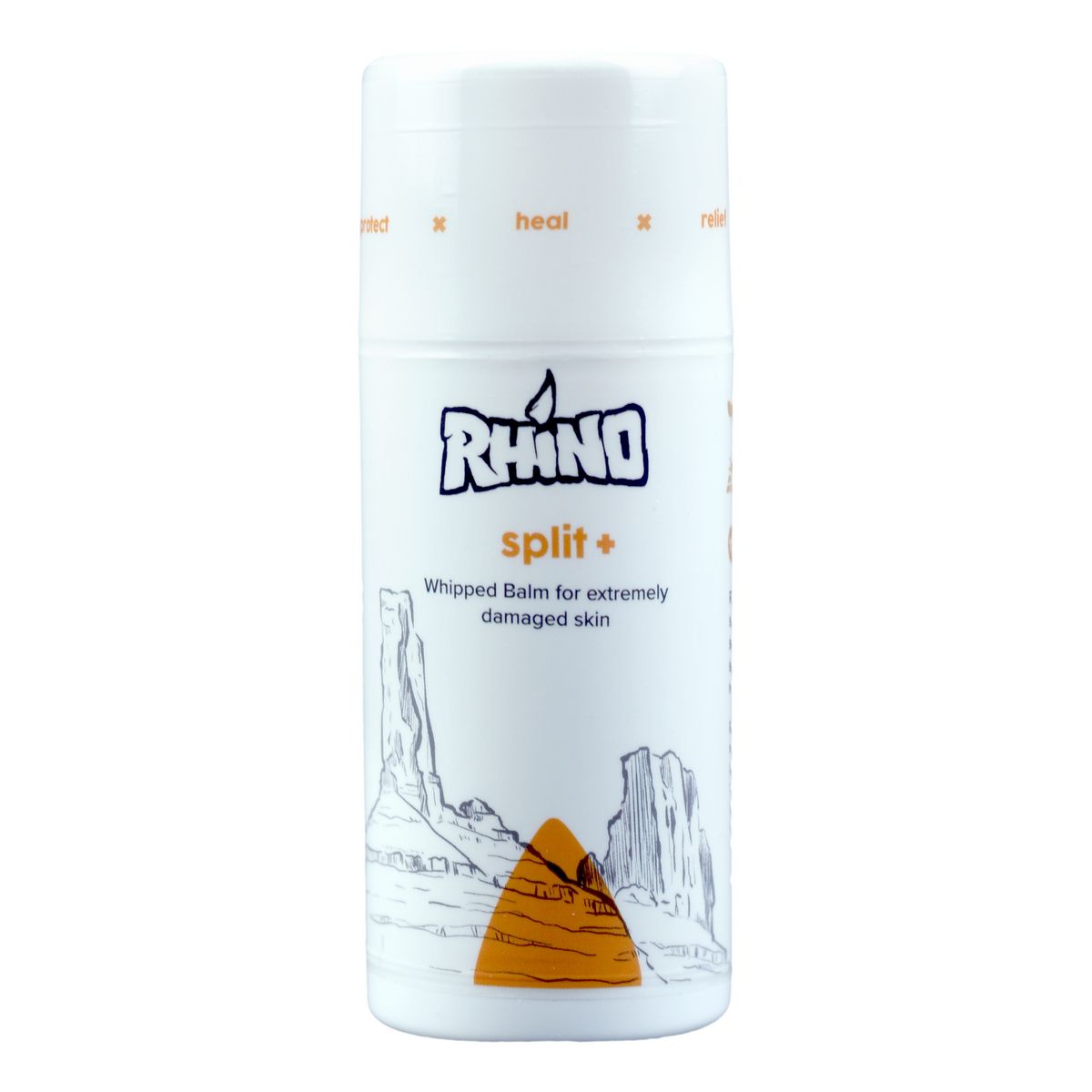 Pot de crème réparatrice 4c+ Rhino Split+ pour peaux très abîmées avec acide hyaluronique et ingrédients naturels