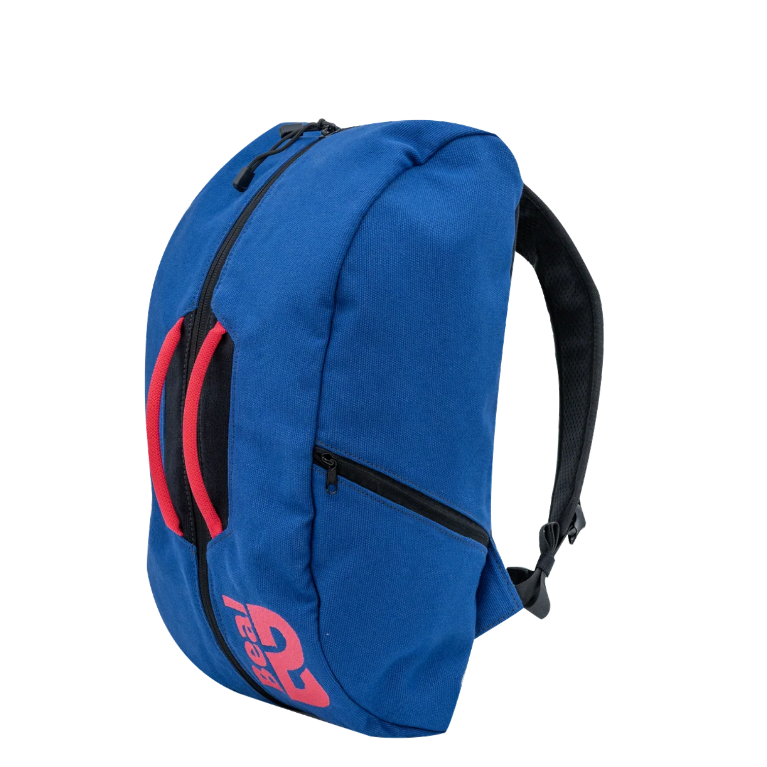 Sac à corde 4c+ Combi II bleu avec poignées rouges et bâche intégrée, vue de profil