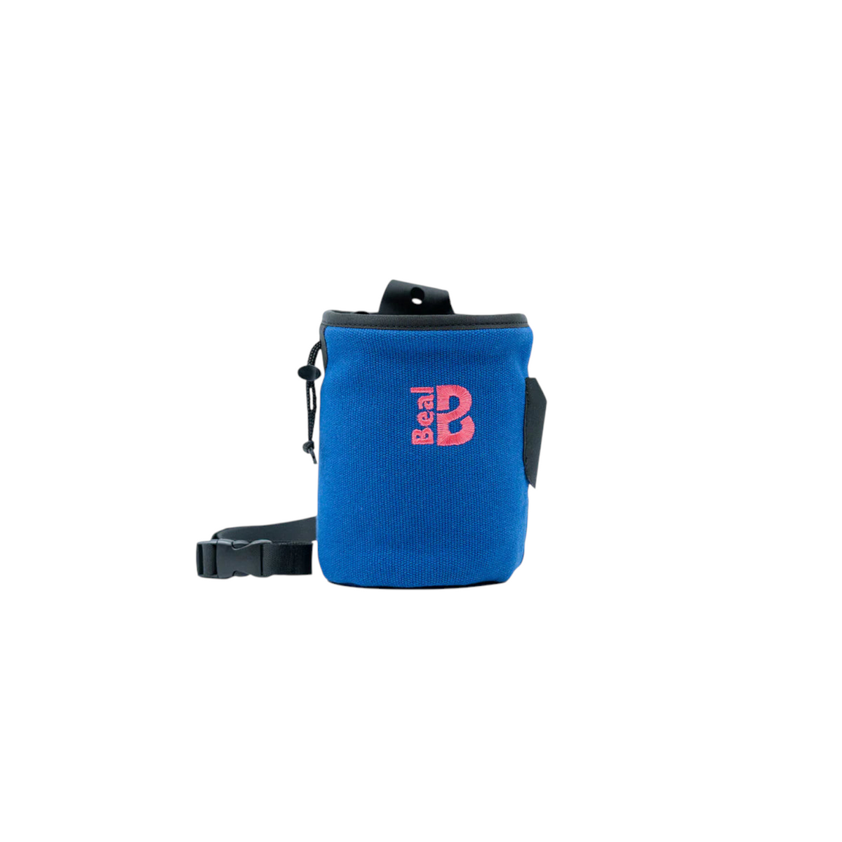 Sac à magnésie bleu 4c+ Beal Maxi Cocoon II avec fermeture par cordon, ceinture ajustable et porte-brosse intégré