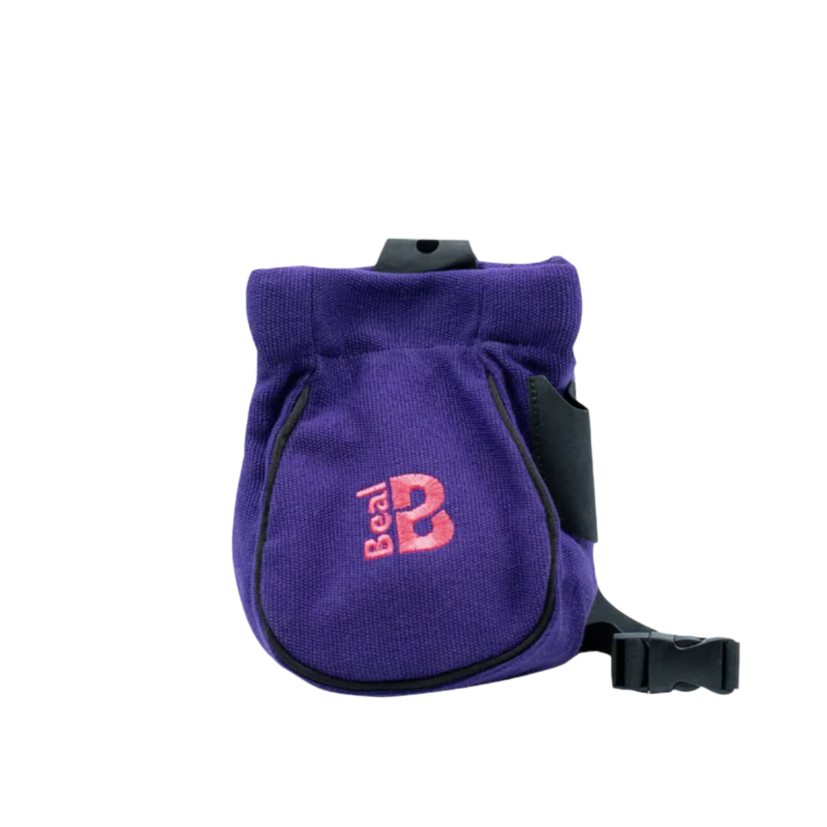 Sac à magnésie 4c+ Beal Cocoon Clic-Clac II violet avec système de fermeture magnétique et porte-brosse intégré