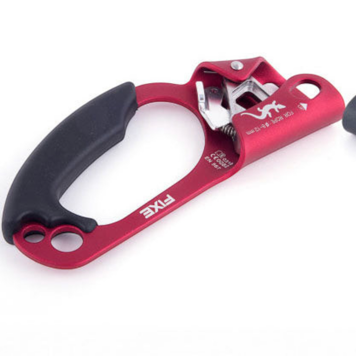 Poignée bloquante 4c+ Fixe Capitan rouge pour main gauche avec poignée ergonomique antidérapante pour ascension de corde