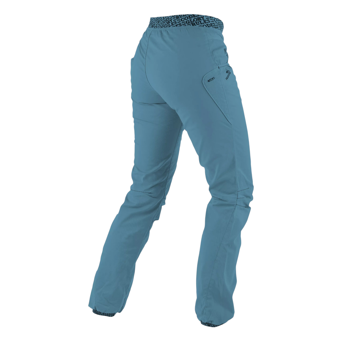 Pantalon d'escalade 4c+ Sahel pour femme bleu roi avec coupe ergonomique et ceinture élastique marquée