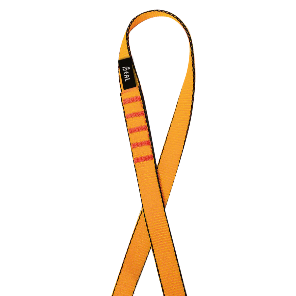 Sangle plate 4c+ de 18 mm en nylon orange pour escalade et alpinisme avec coutures de sécurité renforcées