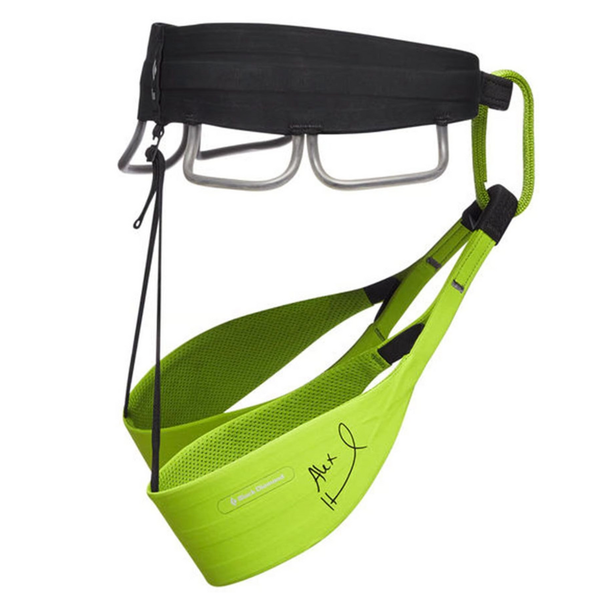 Harnais d'escalade 4c+ Solution Honnold Edition vert fluo et noir avec technologie Fusion Comfort et porte-matériels