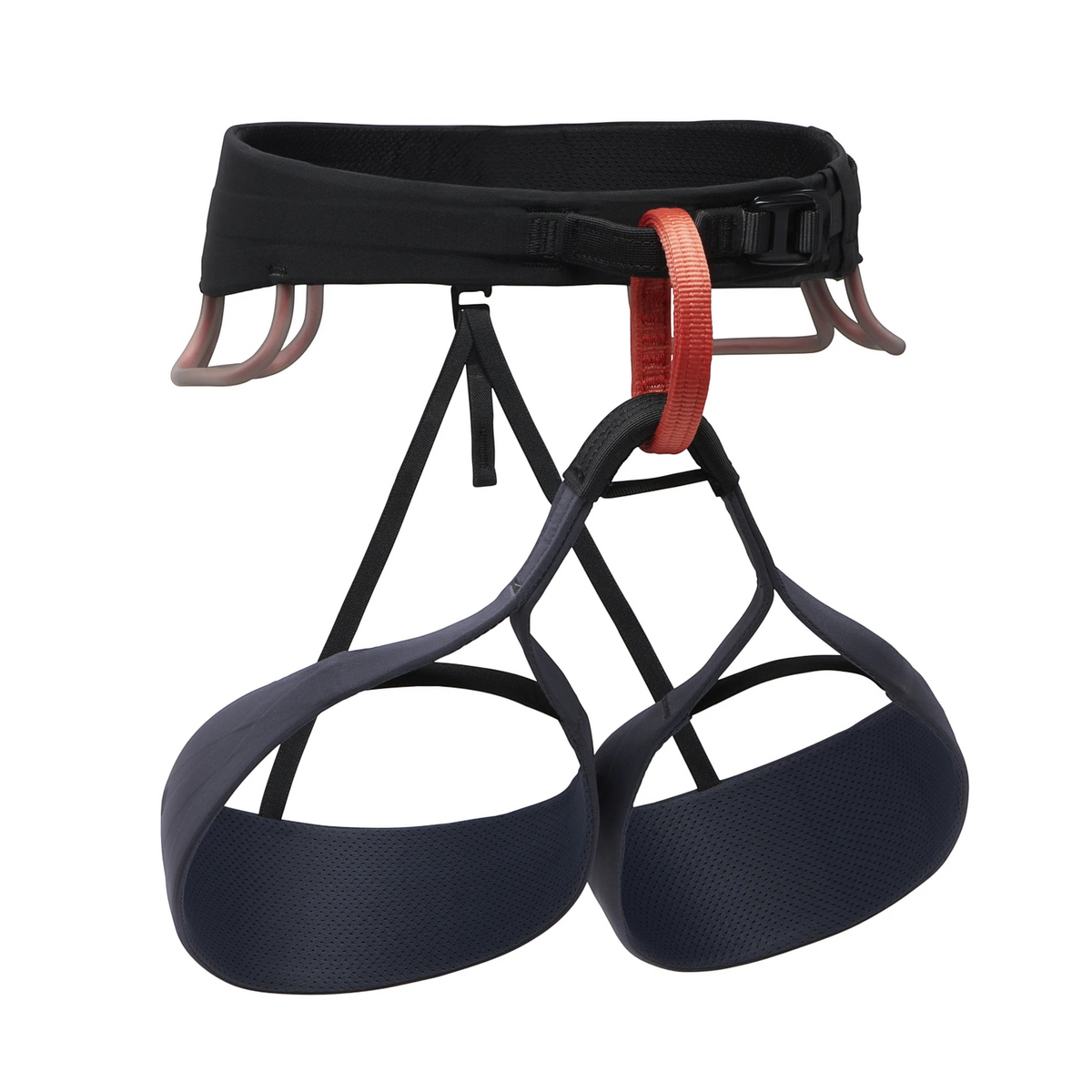 Harnais d'escalade 4c+ Solution Harness noir avec technologie Fusion Comfort et anneau d'assurage orange