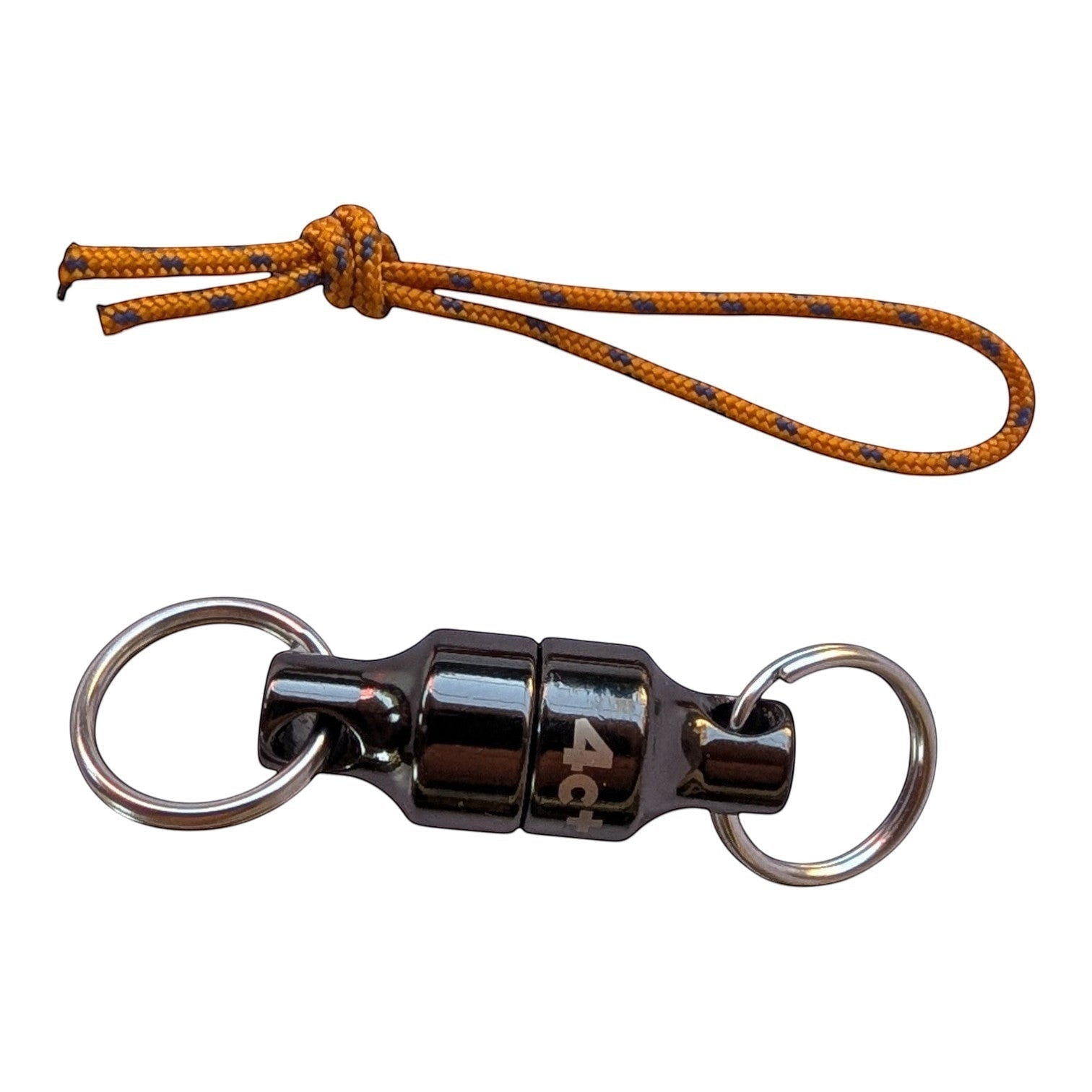 Sistema magnético 4c+ CLIPMAG negro con anillas de fijación y cuerda naranja para bota de escalada