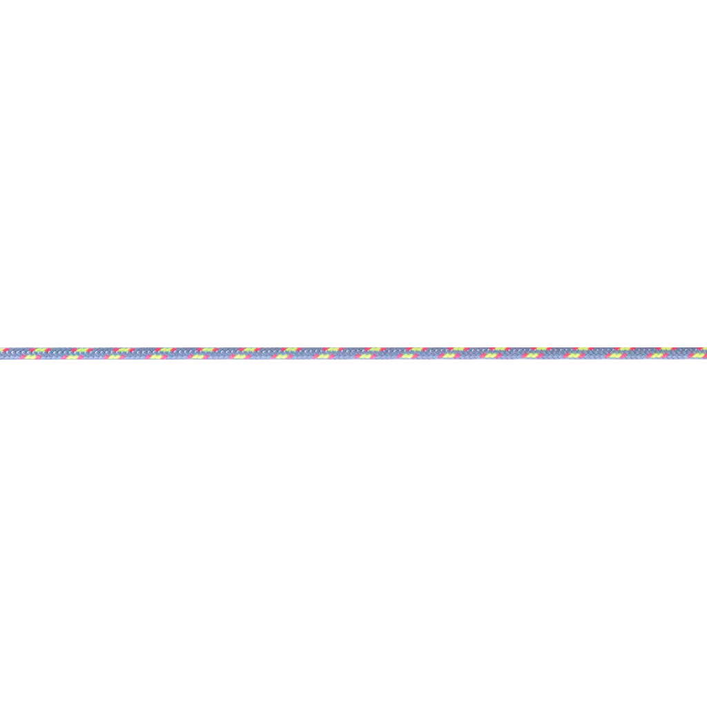 Cordelette Beal nylon 4 mm gris Shark avec motifs colorés, gros plan horizontal de la gaine tressée