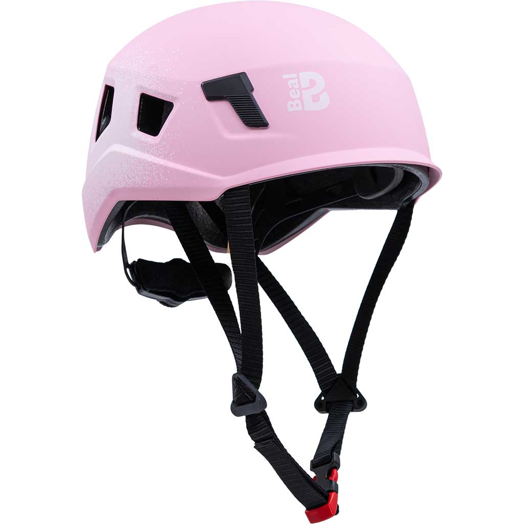 Beal Bobbie – Casque d’escalade couleur Pink – ABS et mousse EPP, clip lampe frontale