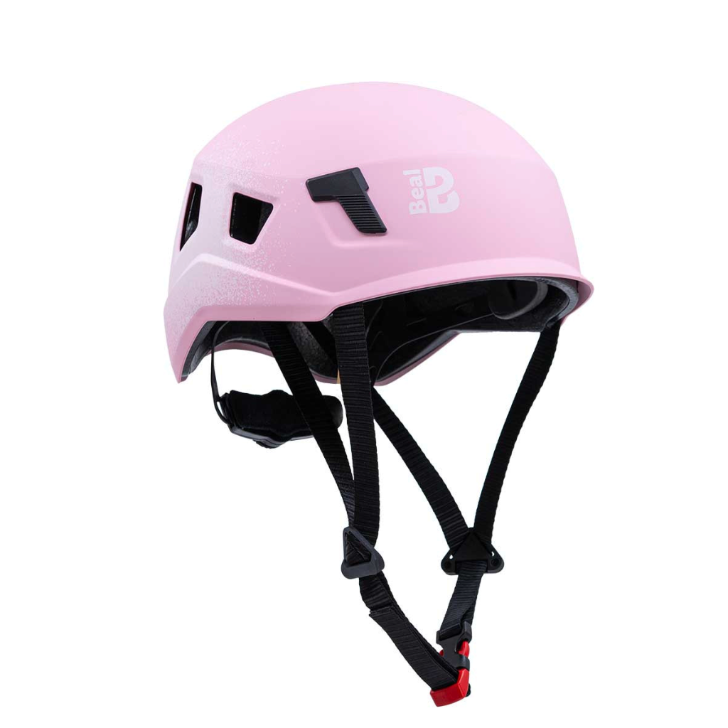 Beal Bobbie – Casque d’escalade couleur Pink – ABS et mousse EPP, clip lampe frontale