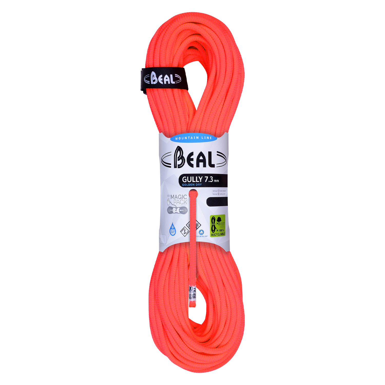 Beal GULLY 7,3 Golden Dry - 60 m - Orange