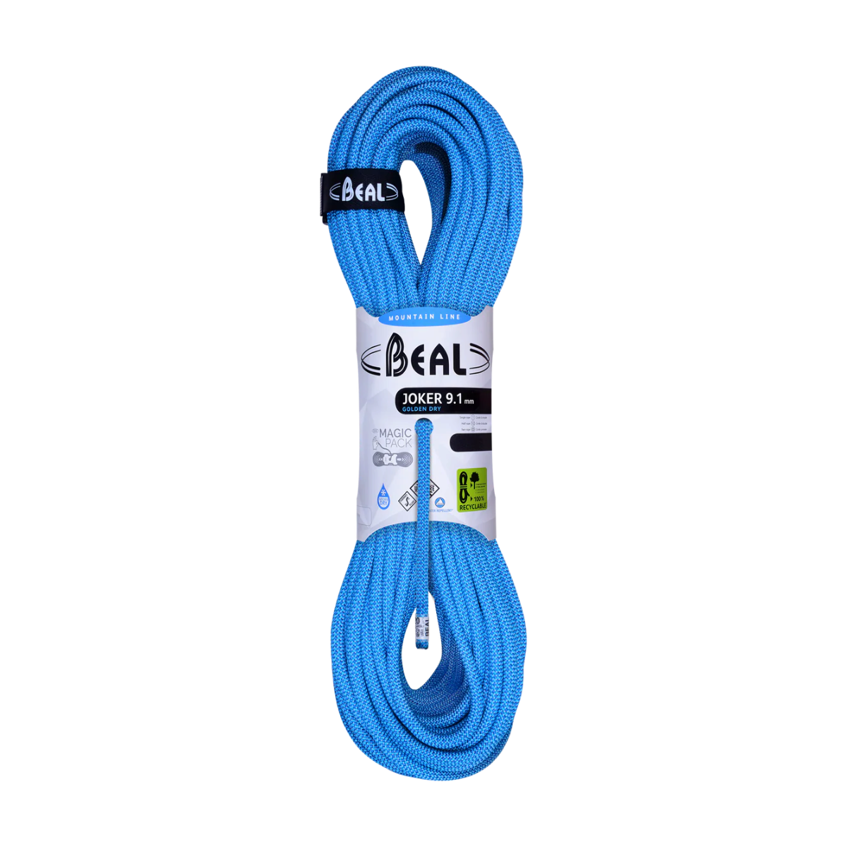 Cordes d'escalade Beal — Joker 9.1 Unicore Golden Dry, coloris Bleu