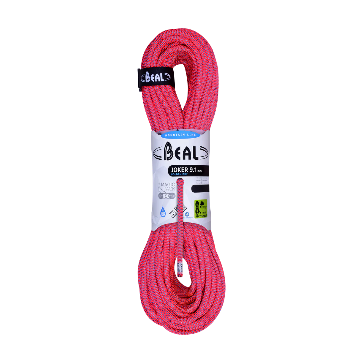 Cordes d'escalade Beal — Joker 9.1 Unicore Golden Dry, coloris Orange