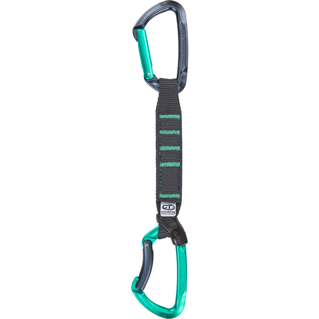 Dégaine d'escalade Climbing Technology — Lime Set NY Pro, taille 17 cm, coloris Gris/Turquoise