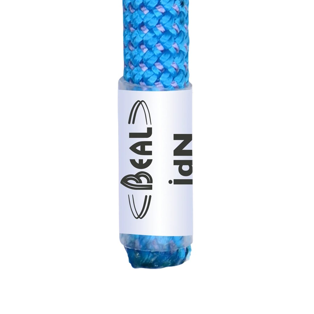 Étiquette iDN de la corde Beal Joker 9,1 mm permettant l'identification et la traçabilité de la corde.