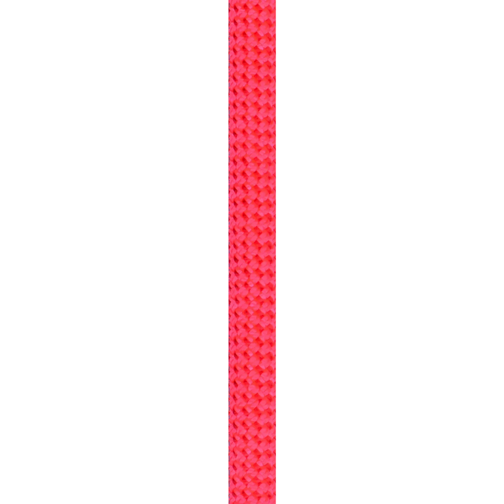 Détail du tressage de la corde Beal Joker 9,1 mm bleue pour escalade et alpinisme, avec unicore, dry cover et thermofluid.