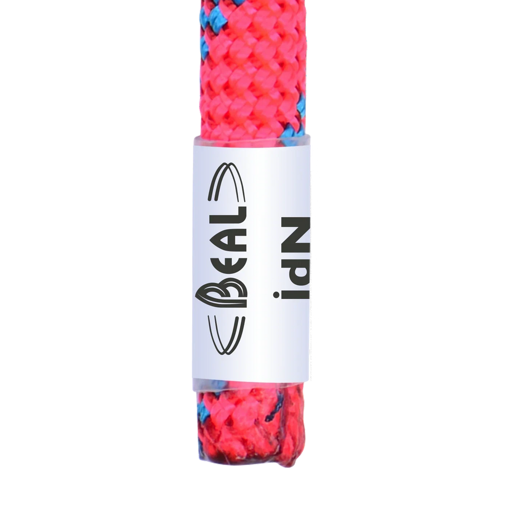Étiquette iDN de la corde Beal Joker 9,1 mm permettant l'identification et la traçabilité de la corde.