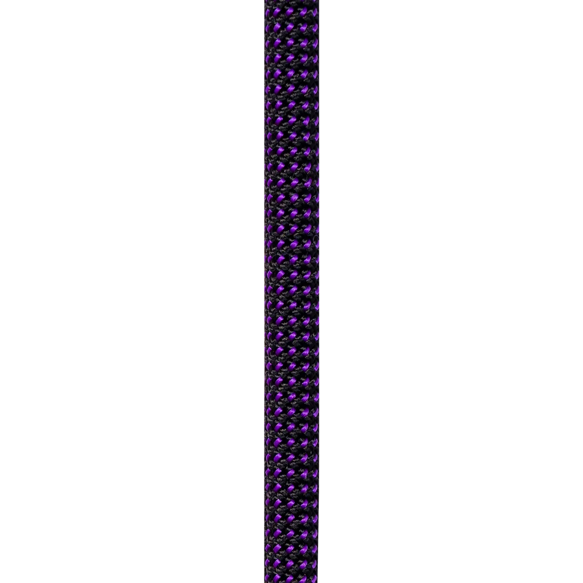Détail du tressage de la corde Beal Joker 9,1 mm bleue pour escalade et alpinisme, avec unicore, dry cover et thermofluid.