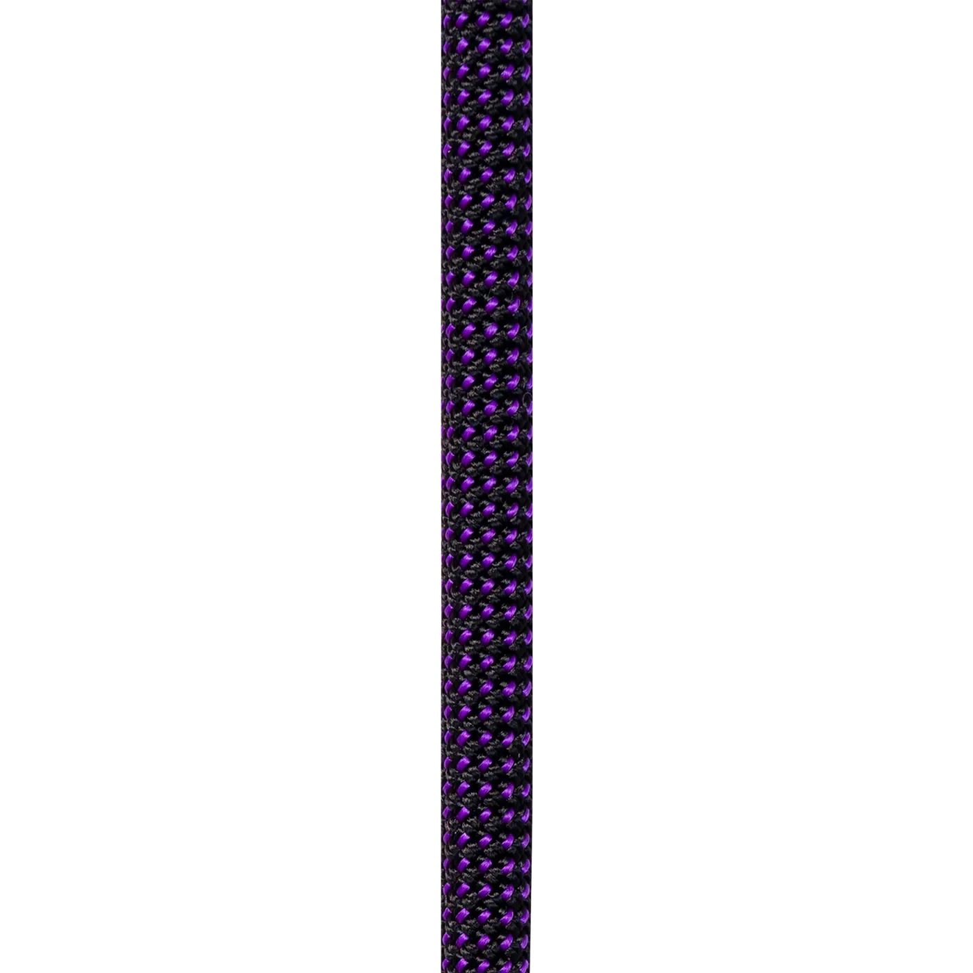 Détail du tressage de la corde Beal Joker 9,1 mm bleue pour escalade et alpinisme, avec unicore, dry cover et thermofluid.