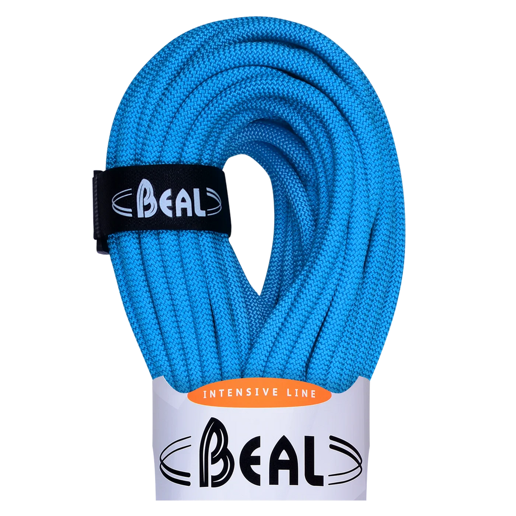 Corde Beal Opera 8,5 mm bleue, ultralégère et polyvalente pour escalade sportive et alpinisme.