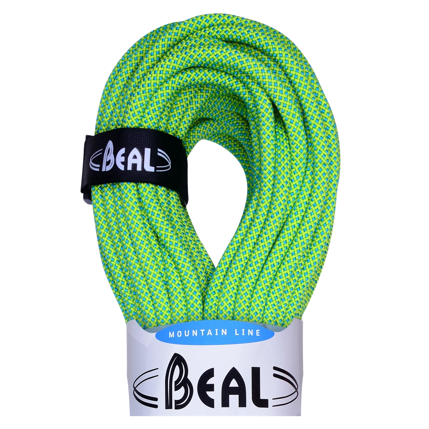 Détail de la corde Beal Opera 8,5 mm Golden Dry verte avec gaine résistante et construction ultralégère.