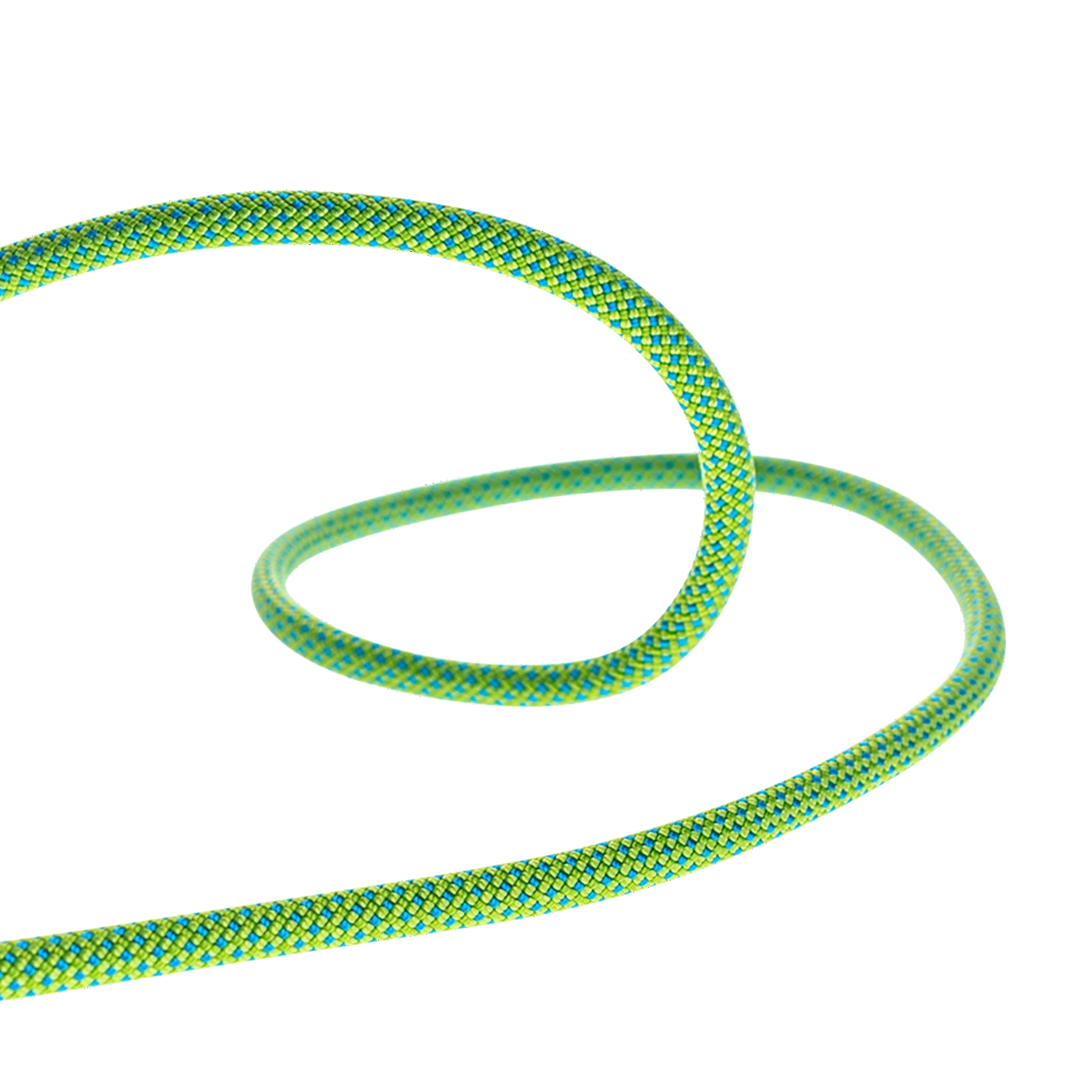 Détail du tressage de la corde Beal Opera 8,5 mm Golden Dry verte avec gaine fine et résistante.