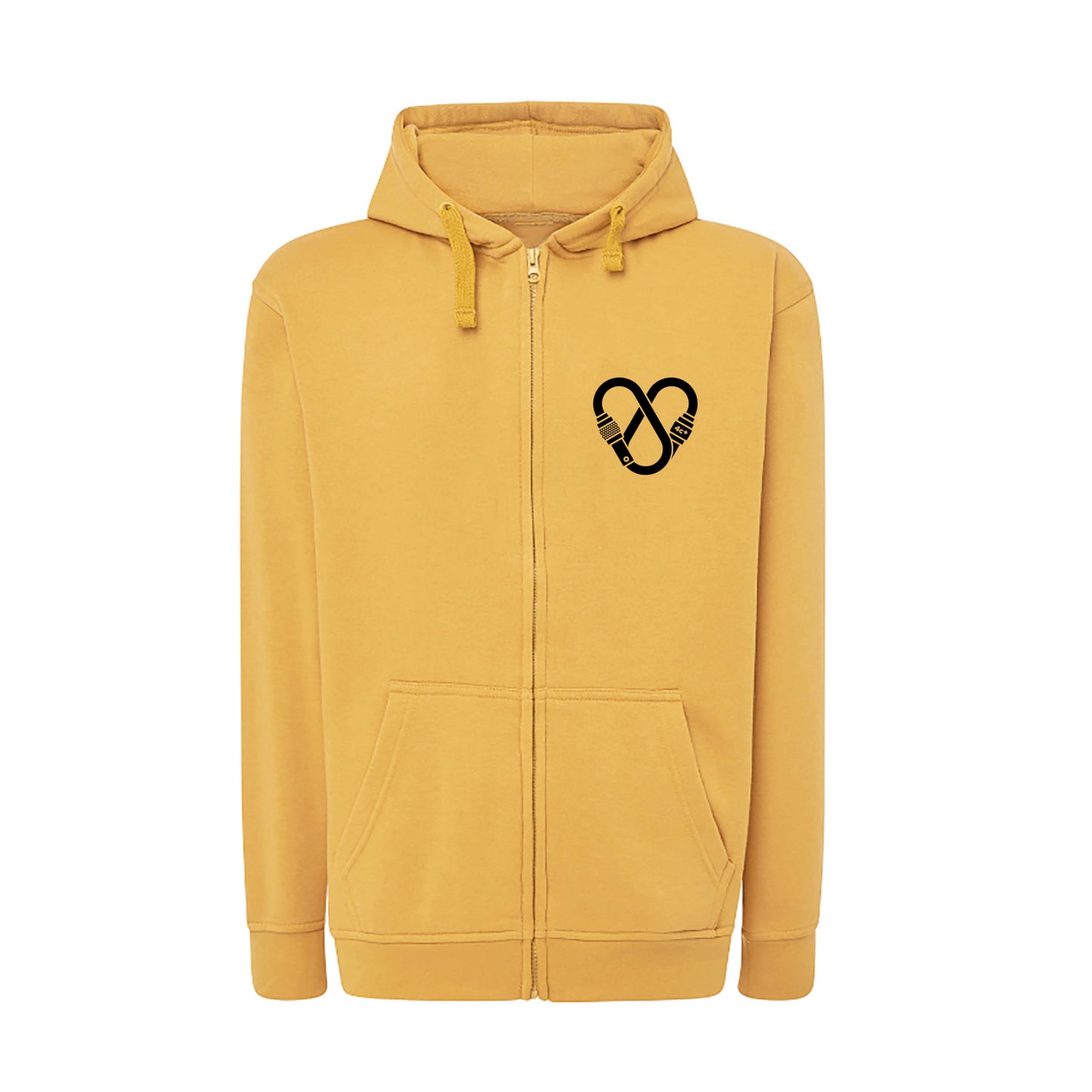 Unisex-Pullover mit Reißverschluss und Herzmotiv