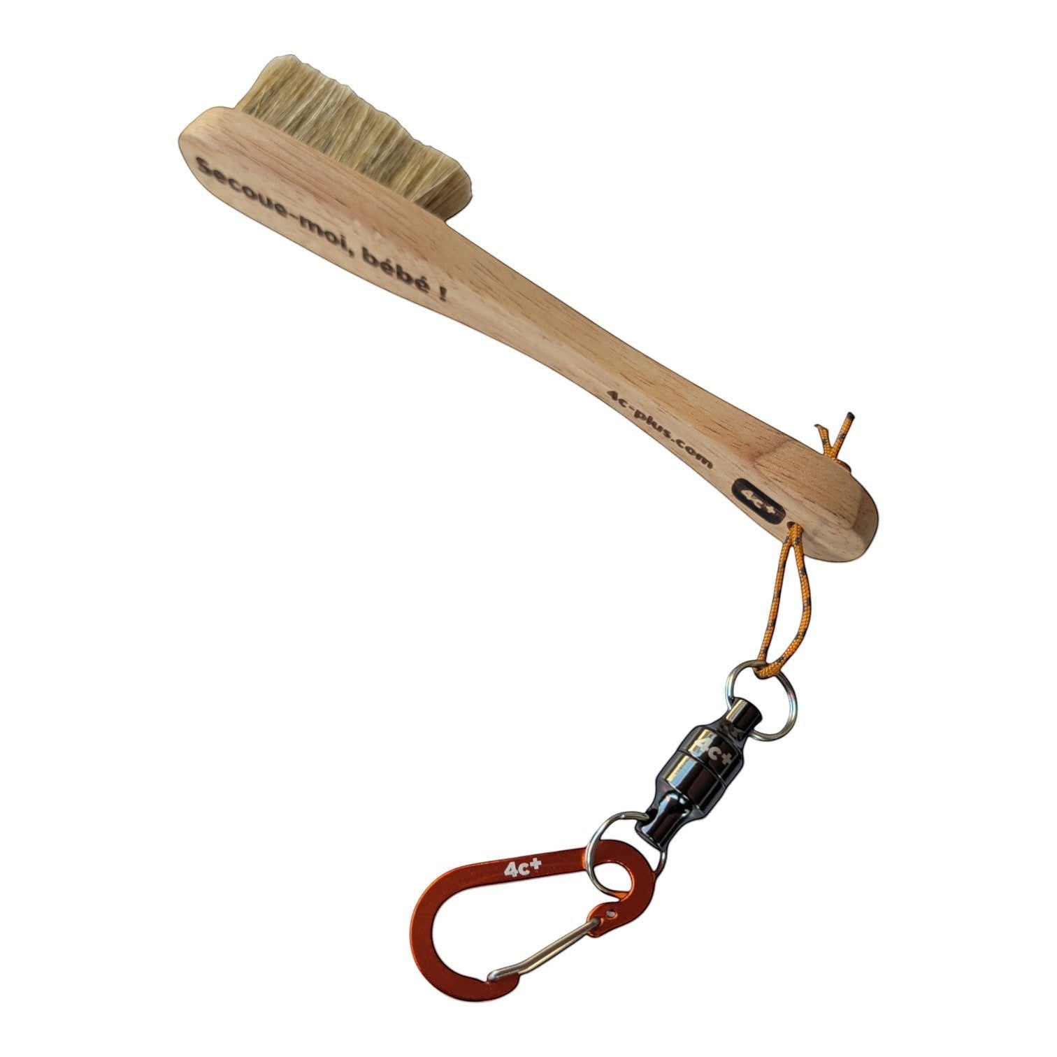 Clipmag 4c+ avec brosse d'escalade, système magnétique pratique pour transporter les accessoires sur la falaise.