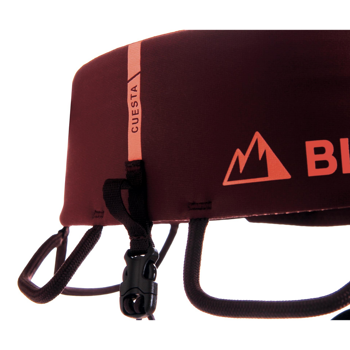 Baudrier d'escalade 4c+ Cuesta Femme bordeaux avec ceinture laminée et porte-matériel pour grimpeuses