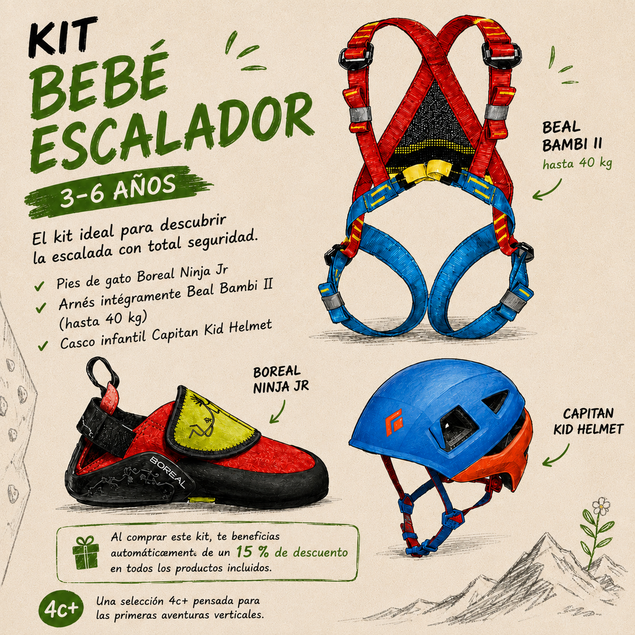 Kit Bebé Escalador - versión español