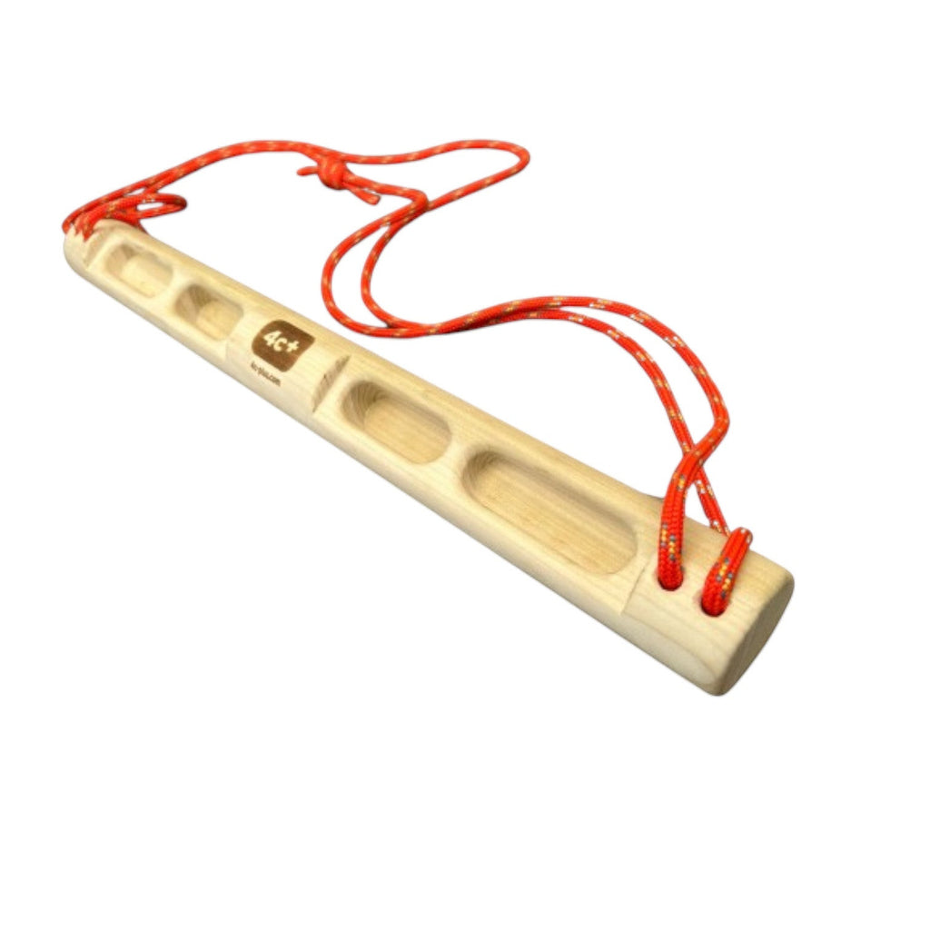 Poutre d'entraînement portable 4c+ en bois avec cordelette pour échauffement des doigts et renforcement en escalade.